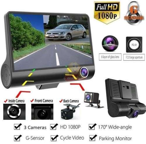 1080P 4 Inch Dual Screen with 3 Cameras DVR Camcorder