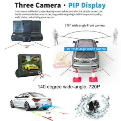 1080P 4 Inch Dual Screen with 3 Cameras DVR Camcorder