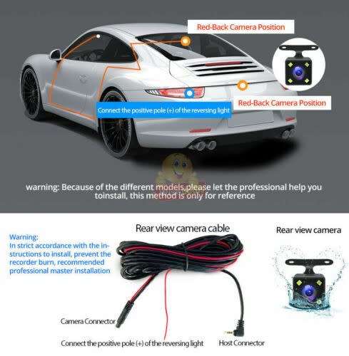 1080P 4 Inch Dual Screen with 3 Cameras DVR Camcorder