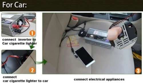 500W Solar Power Inverter  Convert 12V DC to 220V AC