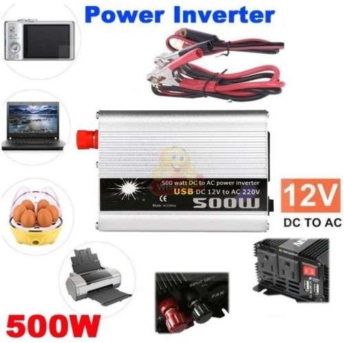 500W Solar Power Inverter  Convert 12V DC to 220V AC