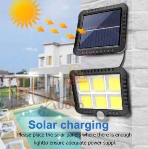 120 LED  6 COB Split Solar Wall Light for Indoor and Outdoor use