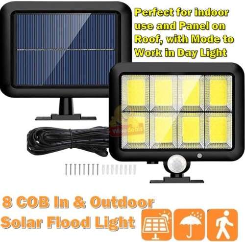 160 LED 8 COB Split Solar Wall Light