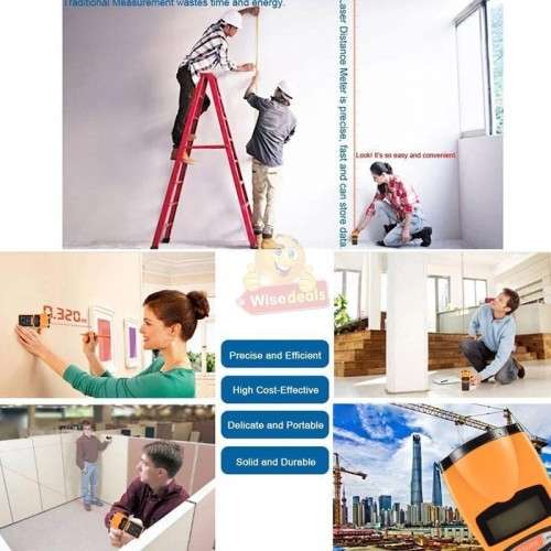 Ultrasonic Digital Distance Meter Laser pointer