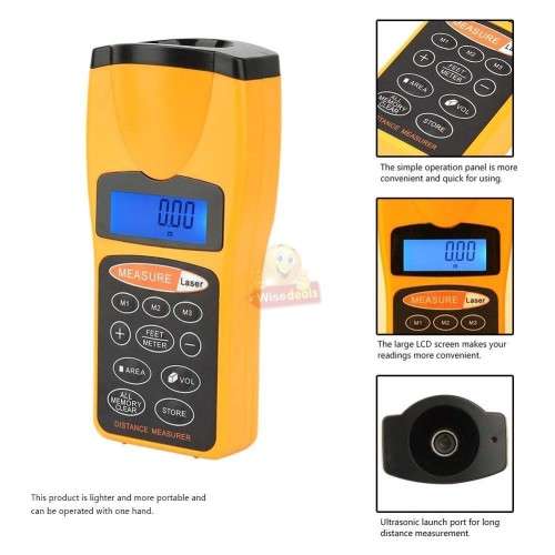 Ultrasonic Digital Distance Meter Laser pointer