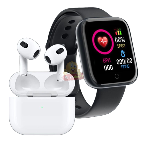 Connection Pack 2-in-1, Heart Rate, Blood Pressure Monitor Smartwatch PLUS EarPods