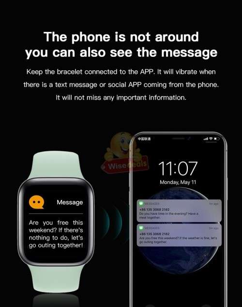 Connection Pack 2-in-1, Heart Rate, Blood Pressure Monitor Smartwatch PLUS iPods