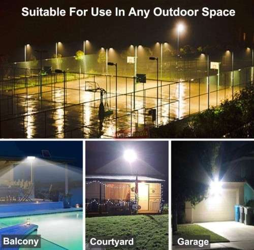 100W LED SOLAR FLOOD LIGHT WITH SOLAR PANEL, 4.5M CABLE AND REMOTE CONTROL- START AT R1 ONLY