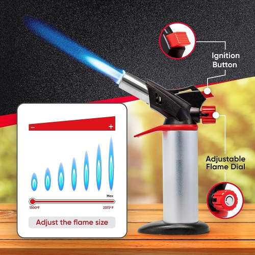 PROFESSIONAL BUTANE TORCH, REFILLABLE, REUSABLE, ADJUSTABLE FLAME, SAFE & RELIABLE  START AT R1