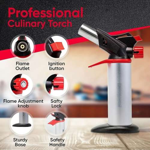 PROFESSIONAL BUTANE TORCH, REFILLABLE, REUSABLE, ADJUSTABLE FLAME, SAFE & RELIABLE  START AT R1