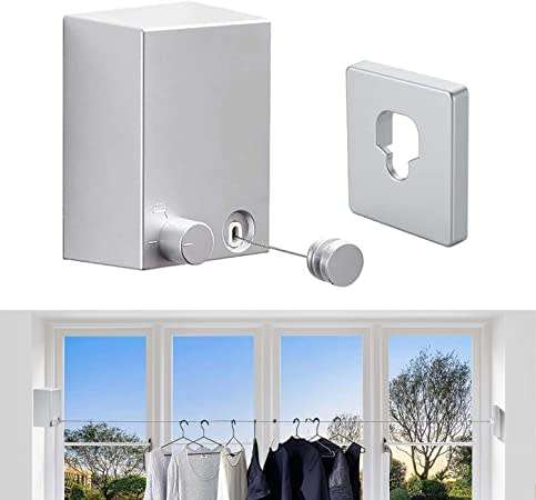 4.2M HANDY AND HEAVY-DUTY RETRACTABLE CLOTHESLINE FOR INDOOR & OUTDOOR USE - START AT R1 ONLY