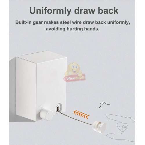 4.2M Handy and Heavy-duty Retractable Clothesline for Indoor & Oudoor use