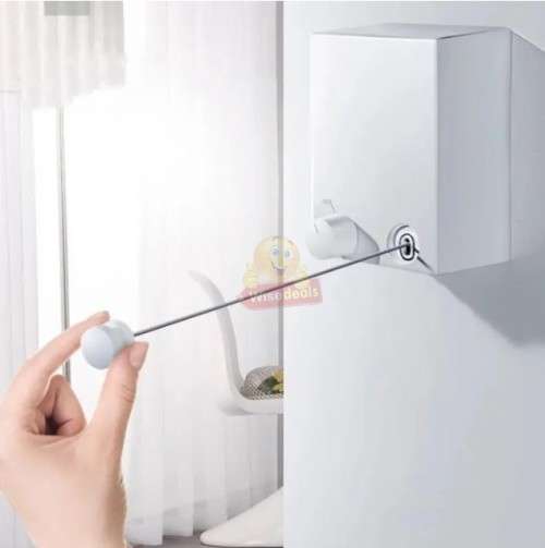 4.2M Handy and Heavy-duty Retractable Clothesline for Indoor & Oudoor use