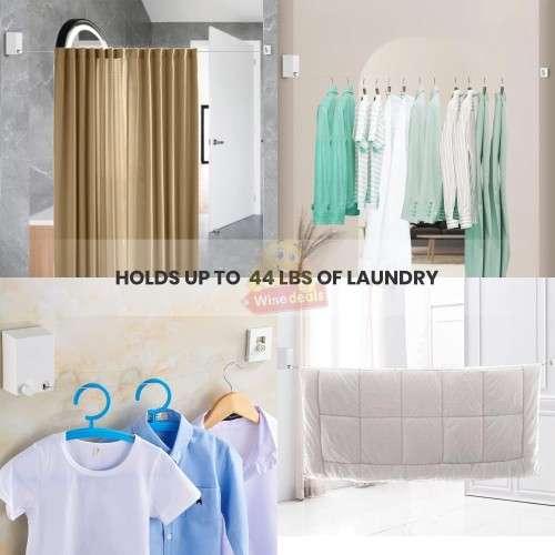 4.2M Handy and Heavy-duty Retractable Clothesline for Indoor & Oudoor use