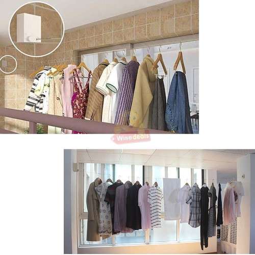 4.2M Handy and Heavy-duty Retractable Clothesline for Indoor & Oudoor use