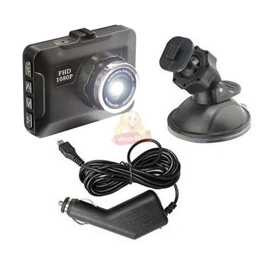 1080P LCD Car DVR Dashcam - Loop Recording, G-Sensor & Support SD Card