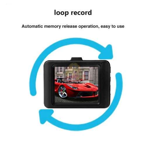 1080P LCD Car DVR Dashcam - Loop Recording, G-Sensor & Support SD Card