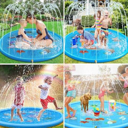 Large Water Jet Spray Mat 170CM X 170CM Available in Blue or Pink