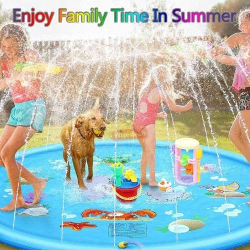 Large Water Jet Spray Mat 170CM X 170CM Available in Blue or Pink