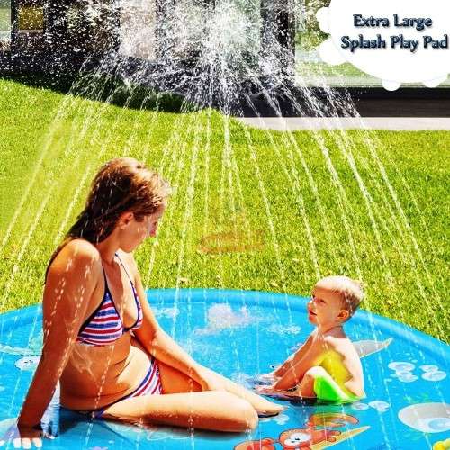 Large Water Jet Spray Mat 170CM X 170CM Available in Blue or Pink