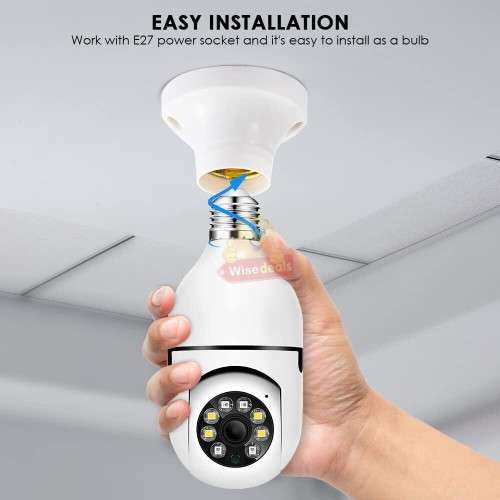Full HD WIFI Security Light Camera, Works as a Normal Light, No one knows it is a Camera
