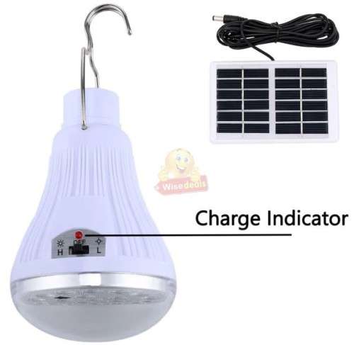 20 LED SOLAR Light Bulb with SOLAR Panel and Extension Wire with 2 Setting Modes