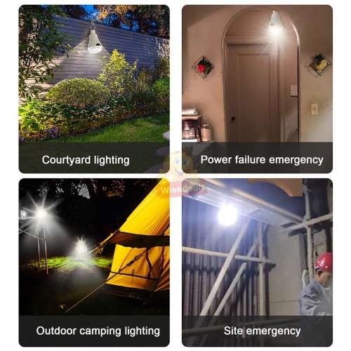 20 LED SOLAR Light Bulb with SOLAR Panel and Extension Wire with 2 Setting Modes