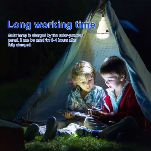 20 LED SOLAR Light Bulb with SOLAR Panel and Extension Wire with 2 Setting Modes