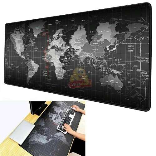 Large Non-Slip Design World Map Mouse Pad  800mm X 300mm