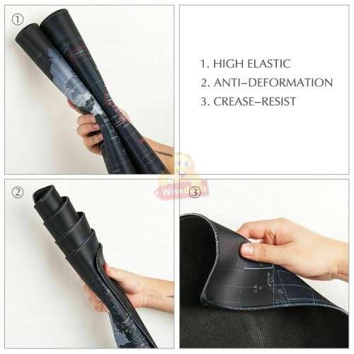 Large Non-Slip Design World Map Mouse Pad  800mm X 300mm