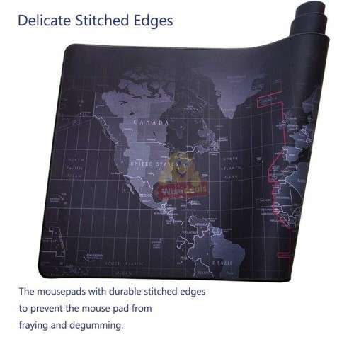 Large Non-Slip Design World Map Mouse Pad  800mm X 300mm