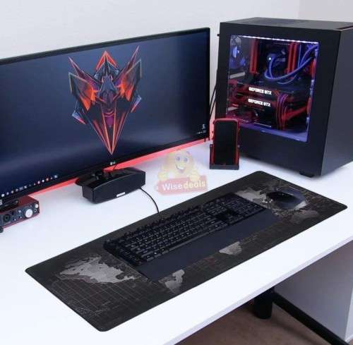 Large Non-Slip Design World Map Mouse Pad  800mm X 300mm