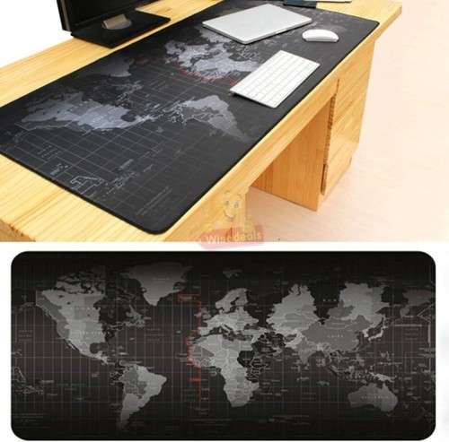 Large Non-Slip Design World Map Mouse Pad  800mm X 300mm