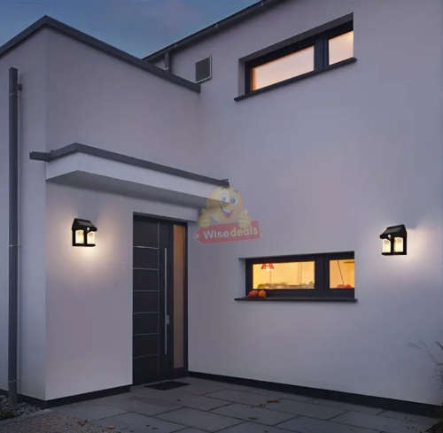 Tungsten Waterproof Solar Motion Wall Light with Rechargeable Solar Battery and 3 Setting Modes