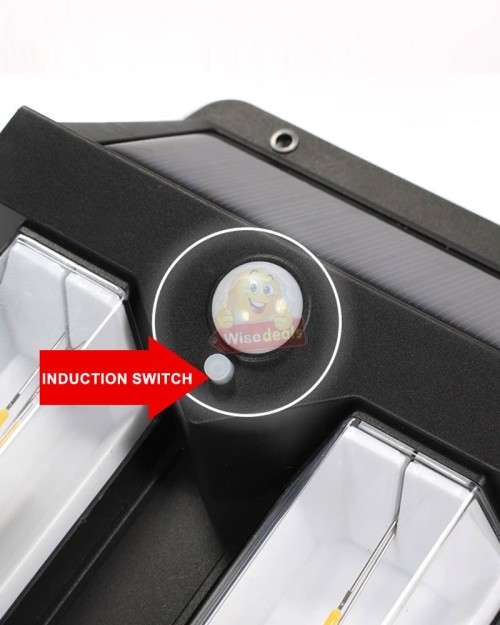 Tungsten Waterproof Solar Motion Wall Light with Rechargeable Solar Battery and 3 Setting Modes