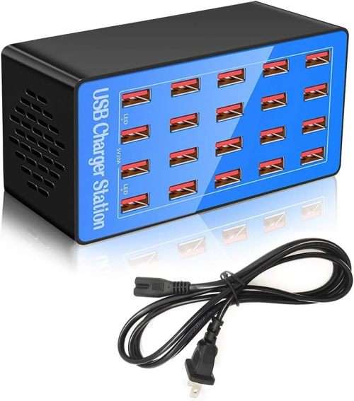 100W 20 PORT USB Intelligent Fast Charging Station