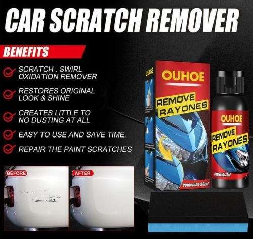 Vehicle Scratch Remover and Sponge  Remove Scratches, Defects, Faded paint, Dirt, Dust and more
