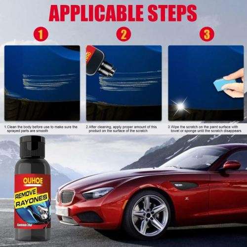 Vehicle Scratch Remover and Sponge  Remove Scratches, Defects, Faded paint, Dirt, Dust and more