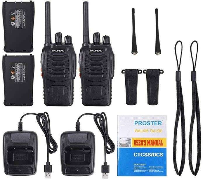 2 X Handheld Hand Radio Set with 16 Channels and lots of Accessories