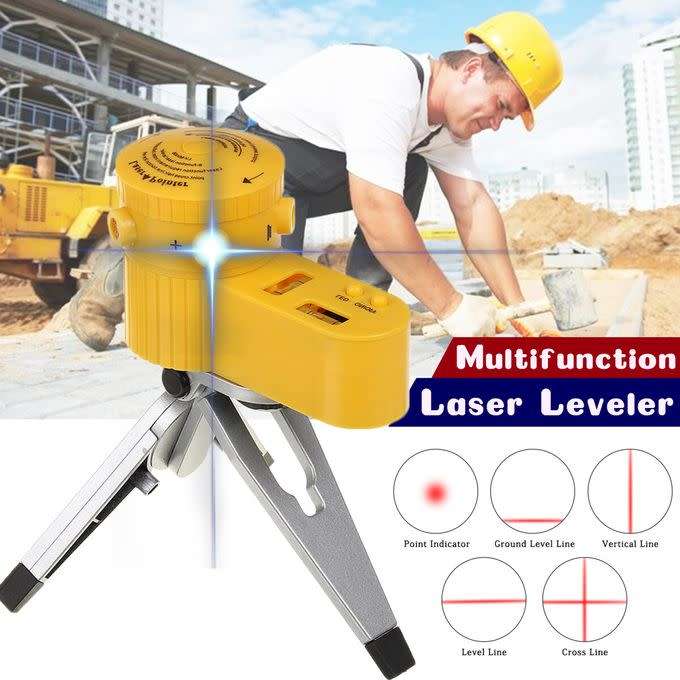 Multifunction Laser Level Tripod with 5 Modes and Measuring Tool