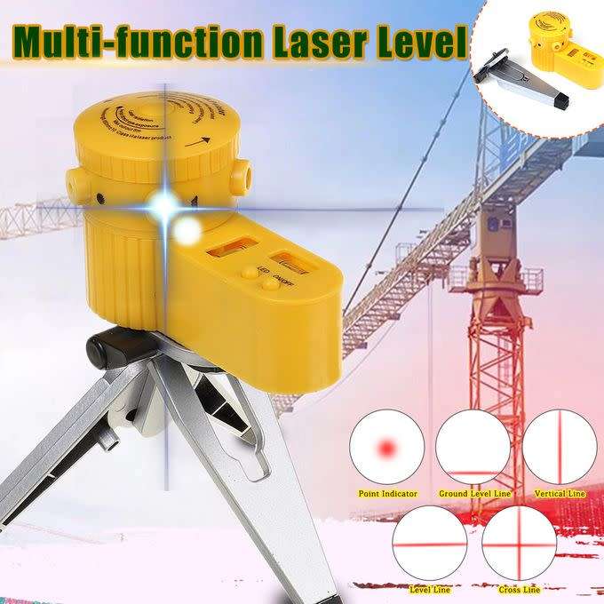 Multifunction Laser Level Tripod with 5 Modes and Measuring Tool