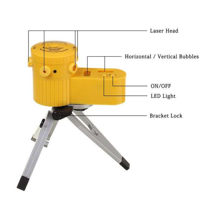 Multifunction Laser Level Tripod with 5 Modes and Measuring Tool