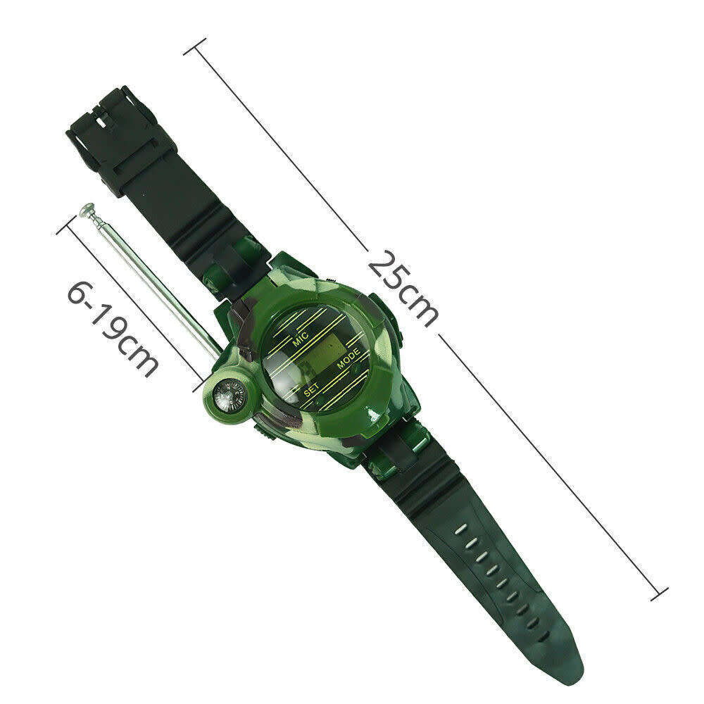2 Piece Walkie-Talkie Watch, 7-in-1 with Magnifier, Night Light, Secret Capsule, Compass