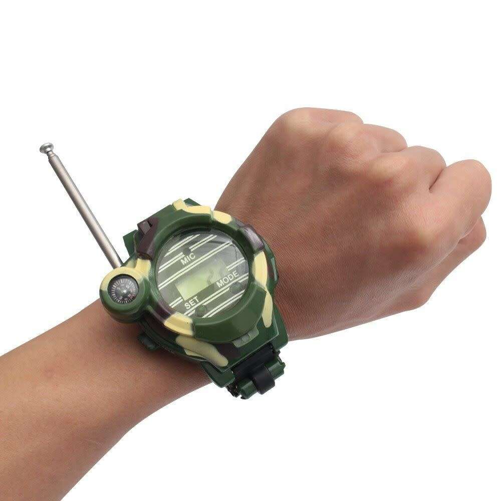 2 Piece Walkie-Talkie Watch, 7-in-1 with Magnifier, Night Light, Secret Capsule, Compass