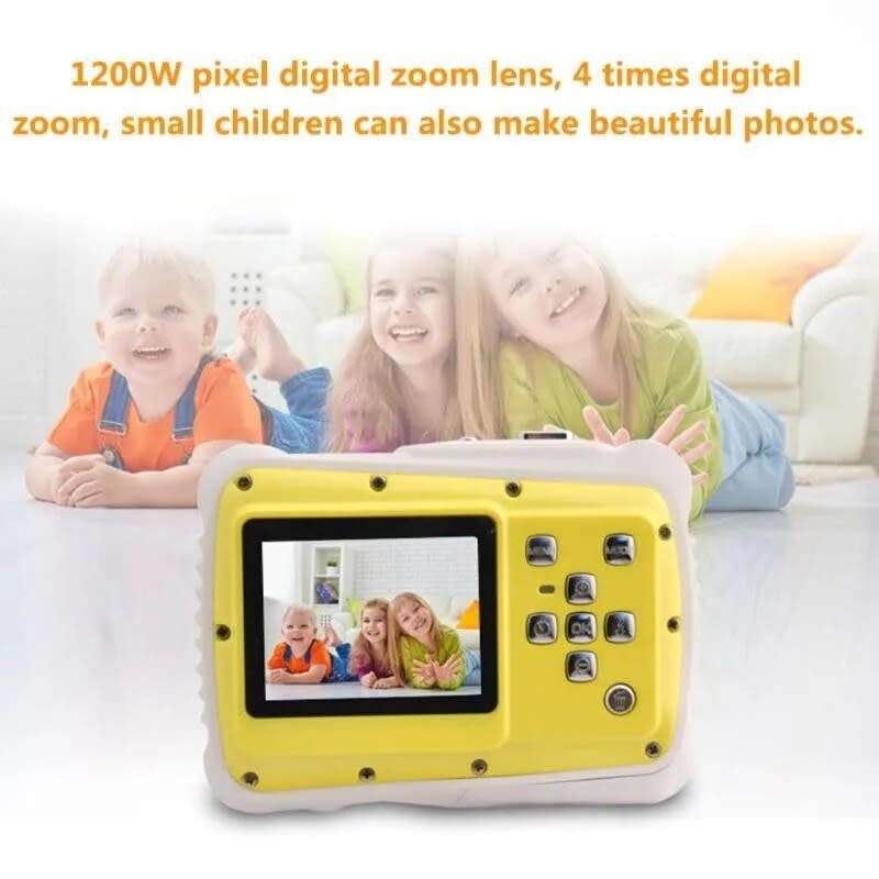 2` Digital Camera for Kids, 12 MP, 8 X Digital Zoom, Take Photos, Make Videos, Support SD Card