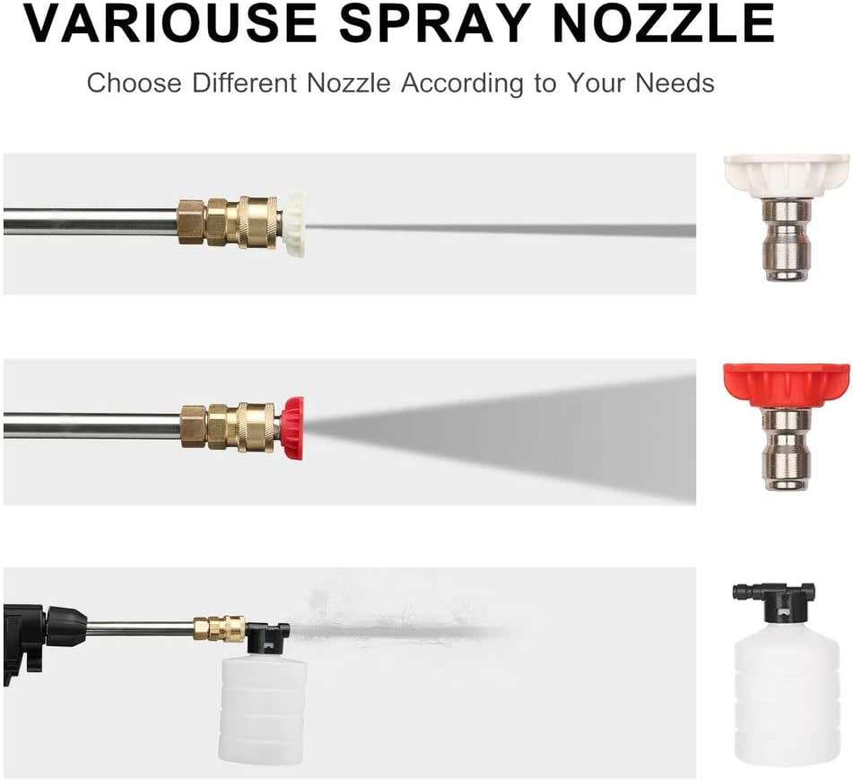 Cordless High Pressure Water Gun with Accessories and Carry Case