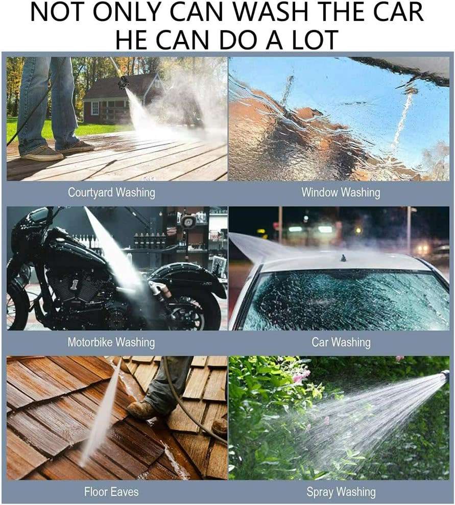 Cordless High Pressure Water Gun with Accessories and Carry Case