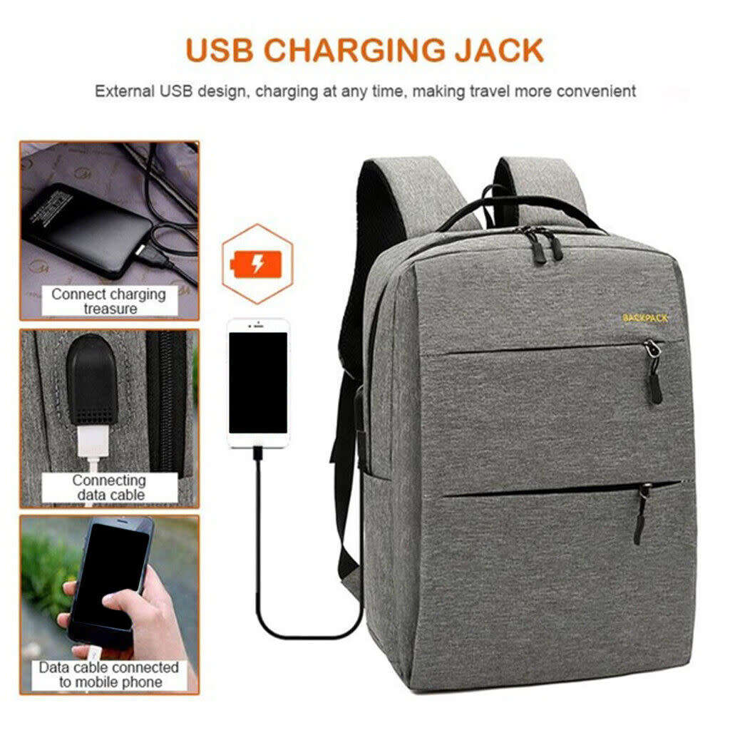 3 Piece Backpack Set, Large Backpack with USB Port and Cable to Charge Devices - START AT R1 ONLY