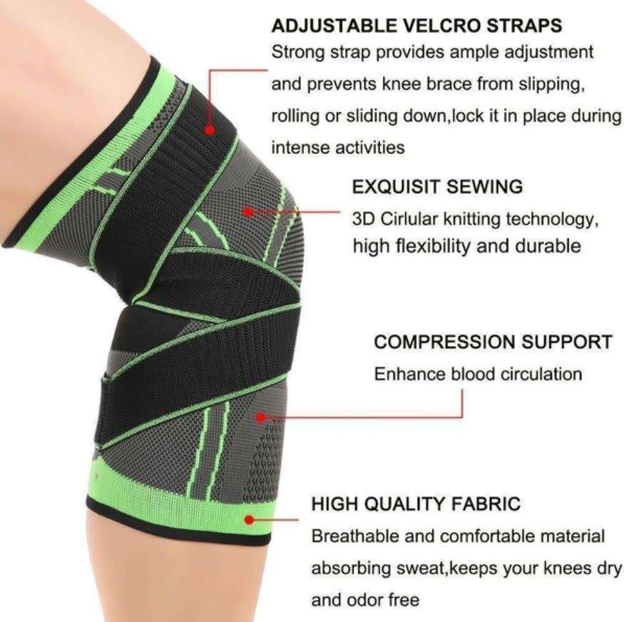 Adjustable Double Strap Knee Brace, Enhanced Blood Circulation