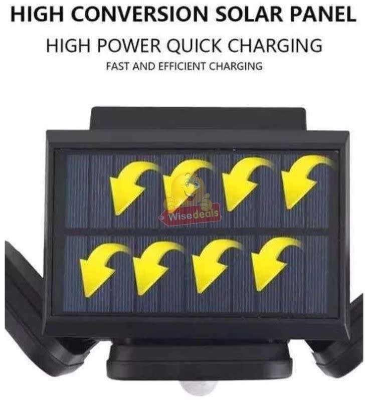 30W Rotatable Three Head Solar Flood Light - 3 Lightning Modes